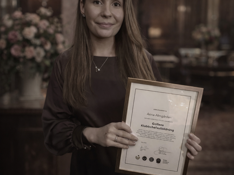 Stort grattis till examen på klubbchefsutbildningen Anna!