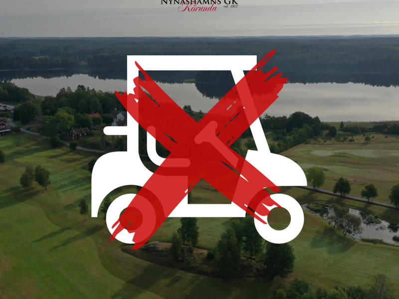 Golfbilsförbud från och med 13 oktober
