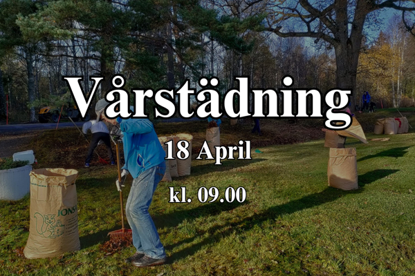 Välkommen på vårstädning 18 april!