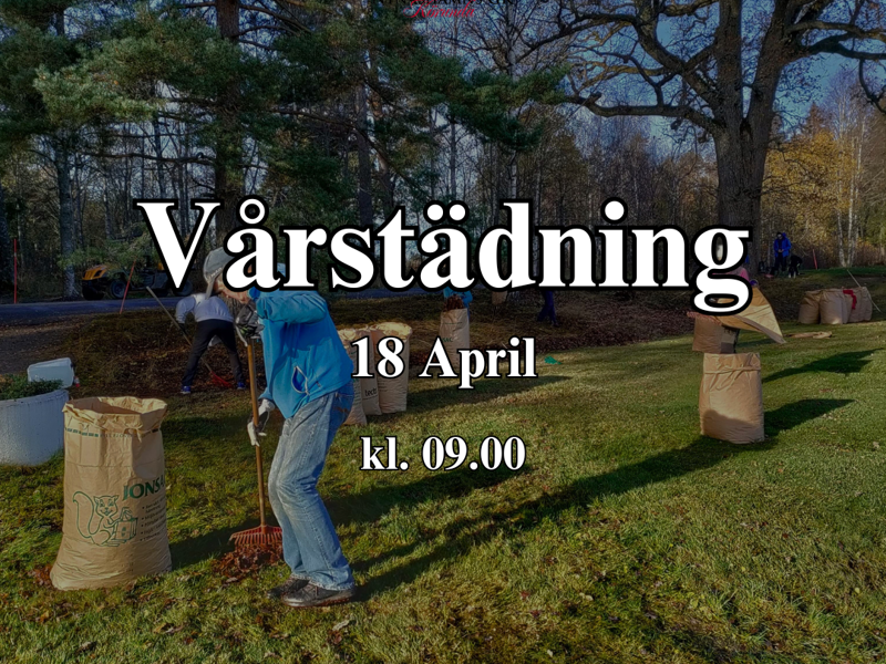 Välkommen på vårstädning 18 april!