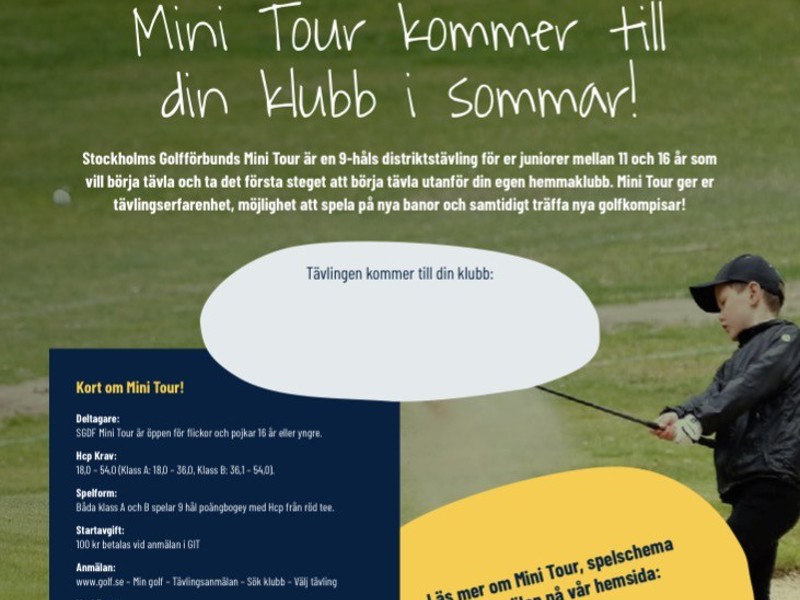 SGDF MiniTour spelas hos oss 25 juni