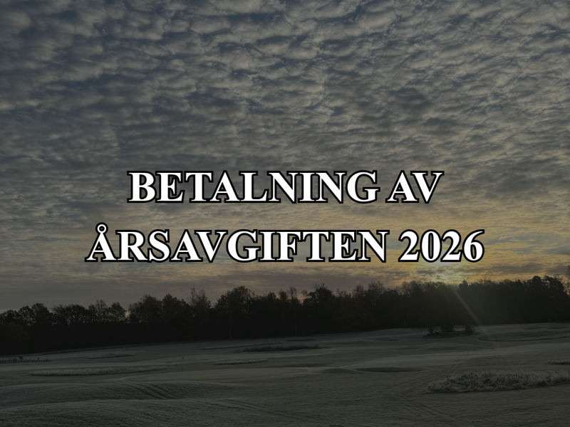 Betalning av årsavgiften 2026