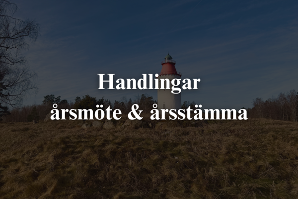 Handlingar till årsmöte & årsstämma 2025